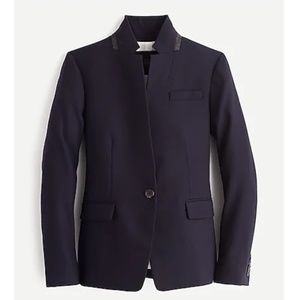 Navy J Crew Regent Blazer in Wool Flannel